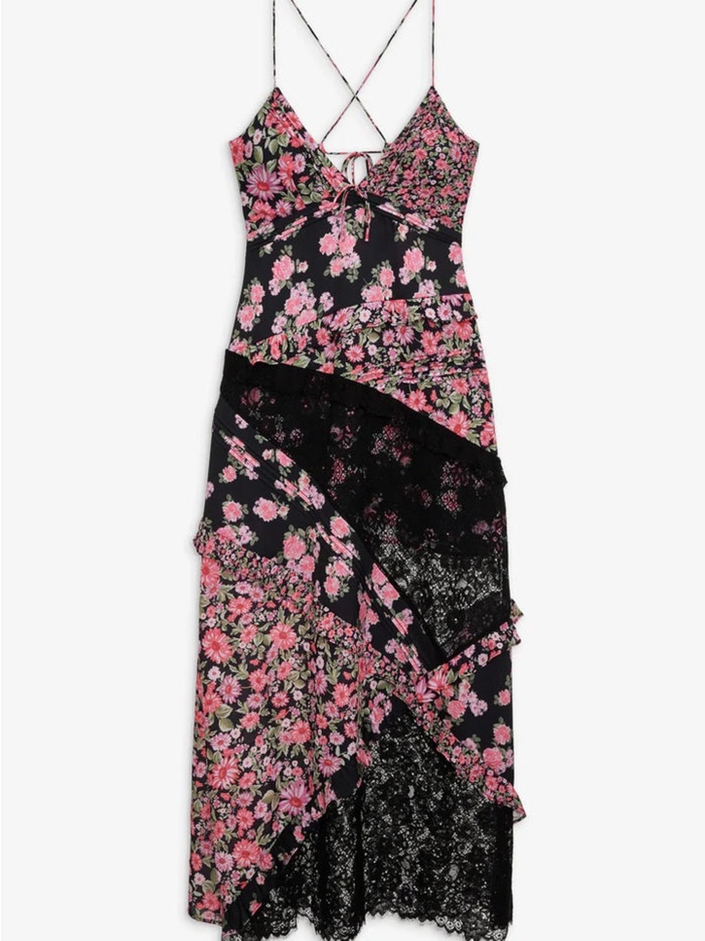 FOR LOVE & LEMONS ROSALYN MAXI DRESS IN BLACK - Picture 4 of 7